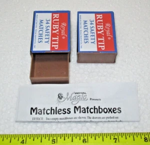 Matchless Match Boxes Magic Trick - Close-Up Erie Looking Effect Moves Magically - Picture 1 of 4