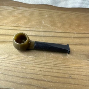 Pipa da fumo giocattolo in miniatura plastica dura vintage 1 3/4" casa delle bambole artigianale - Foto 1 di 2
