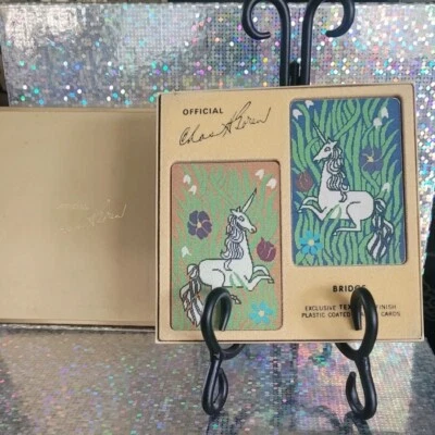 Vintage Charles Goren Official Bridge Cards - Set Unicorn Motif (2 Decks) - Image 1 of 3