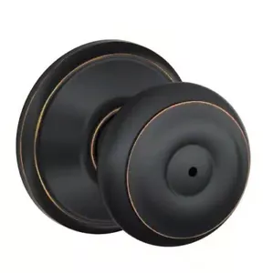 Schlage Georgian Aged Bronze Privacy Bed/Bath Door Knob - New Old Stock - Picture 1 of 4