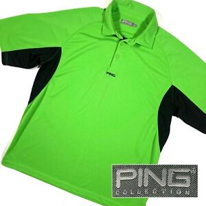 Ping Men’s Green Golf Polo Shirt Outdoor Sports Active Size XXL
