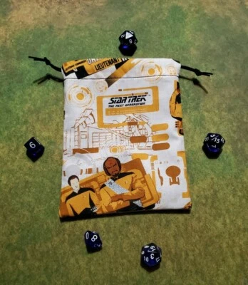 Star Trek Next Generation Bolso para Dados Uniformes Dorados, Bolsa para Tarjetas, Bolsa de Maquillaje Foto 1 de 2