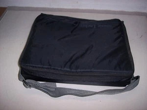 BLACK ZIPPERED STORAGE CASE FOR CASSETTE TAPES HOLDS 36 TAPES   #32 - Picture 1 of 10