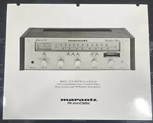 Receptor estéreo Marantz modelo 2218 foto publicitaria - súper raro - NO ES UNA COPIA - Imagen 1 de 1