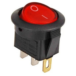 Interruptor basculante iluminado 250V 6,5A encendido/apagado 2 posiciones de conmutación interruptor basculante rojo - Imagen 1 de 2