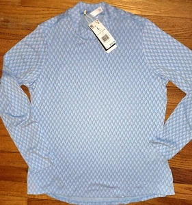 NWT Ladies Fairway & Greene Crewneck ALDEN PULLOVER UPF Blue  Large NEW - Picture 1 of 3