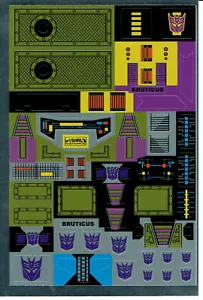 TRANSFORMERS GENERATION 1, G1 DECEPTICON COMBATICONS REPRO LABELS / STICKERS - Picture 1 of 1
