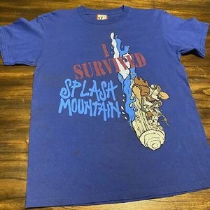 Vintage 90s I Survived Splash Mountain Disney T Shirt Disney World Ride - Picture 1 of 12