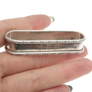 WEBSTER 925 Sterling Silver Antique Art Deco Engraved Napkin Ring Holder - Picture 1 of 9