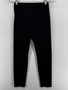 EILEEN FISHER Legging 2XS Stretch Cotton Jersey Cropped Elastic Waist Black - Picture 1 of 14