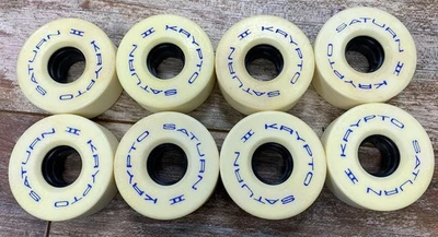 Набор из 8 неиспользованных колес 1980-х Kryptonics Saturn II новые из старых запасов! Читать* - Изображение 1 из 4