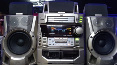 Sistema de audio JVC MX-J787V y altavoces 3 W SP-MX J78.  5.1 Surround. AC 110/220 V Foto 1 de 4