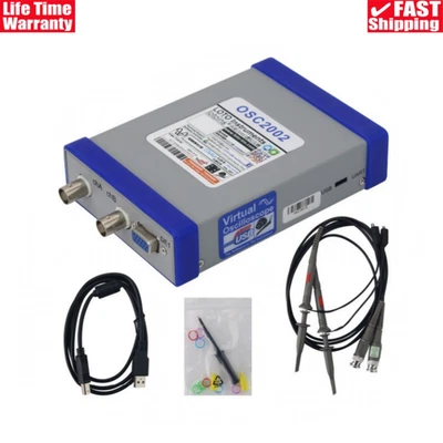 USB Oscilloscope 2Ch 1GS/s Sampling Rate 50MHz Bandwidth For Windows OSC2002 - Image 1 of 4