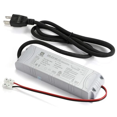 60W Dimmable Driver Transformer 110 VAC - 12V 5A DC Electric Dimming LED Powe... - Image 1 of 4