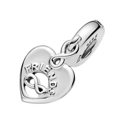 Pandora Charm-Anhänger Freunde für Immer Herz Silber 799294C01 - Bild 1 von 4