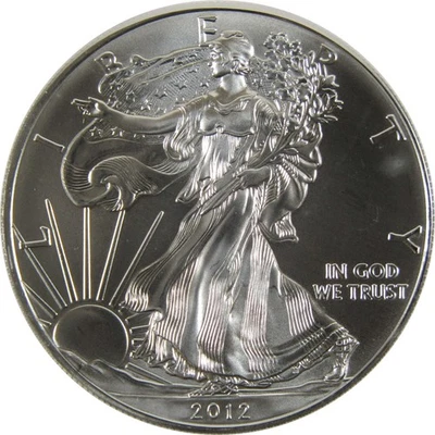 2012 American Silver Eagle Uncirculated Bullion $1 Coin - Image 1 of 4
