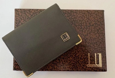 Dunhill Grey Leather Folding Card Case – Made in England – Unused - Image 1 of 4