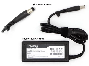Alimentatore PowerQ 65W 18,5V per HP G56 G60 G60T G61 G62 G71 G72 (7,4mm x 5mm) - Photo 1/1