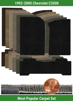Custom Ultimat Carpet Mat Set for 1992-2000 Chevrolet C3500 (3 pieces) #DAD - Image 1 of 4