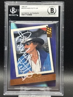 🔥 1995 VIP Heroes of Racing Richard Petty Autograph Beckett Slabbed 🔥 - Image 1 of 2