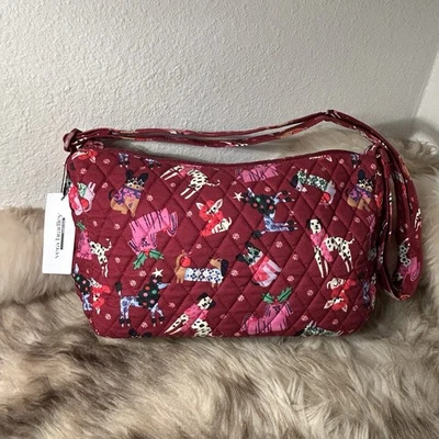 NWT Vera Bradley Essential Crossbody - Holiday Hounds Print - Image 1 of 4