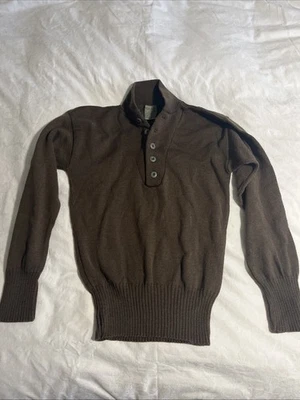 Suéter de Lana Marrón/Verde Edición Militar Talla 42-44 Nuevo Nunca Usado Foto 1 de 4