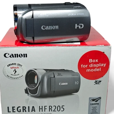 Canon LEGRIA HF R205 Camcorder HD 25x Zoom CMOS 2.07MP AVCHD - Boxed - Image 1 of 4