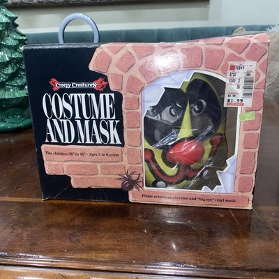 Creepy Creatures Costume And Mask Ben Cooper 1987 Vintage In Box Bat Cat - Image 1 of 4