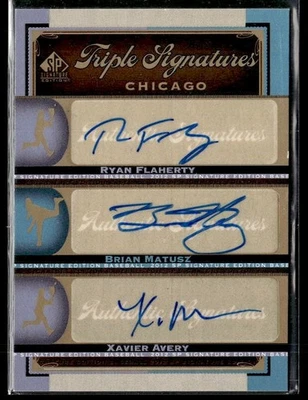 L51,377 - 2012 SP Signature Triple Auto #BAL16 Xavier Avery/Ryan Flaherty/Matusz - Image 1 of 2
