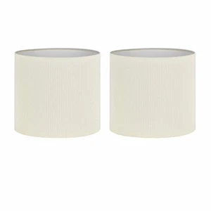 Set of 2 Modern White Micropleat 15cm Table Lamp Shade Lightshades - Picture 1 of 7