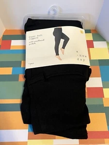 Nuevo Talla Pequeña A New Day Joggers Super Suaves Negro Cintura Ancha Bolsillos - Imagen 1 de 5