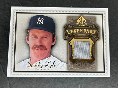 Tarjeta de parche 2009 SP Upper Deck Legendary Cuts Sparky Lyle LM-SL2 #RD/50 AA Foto 1 de 2