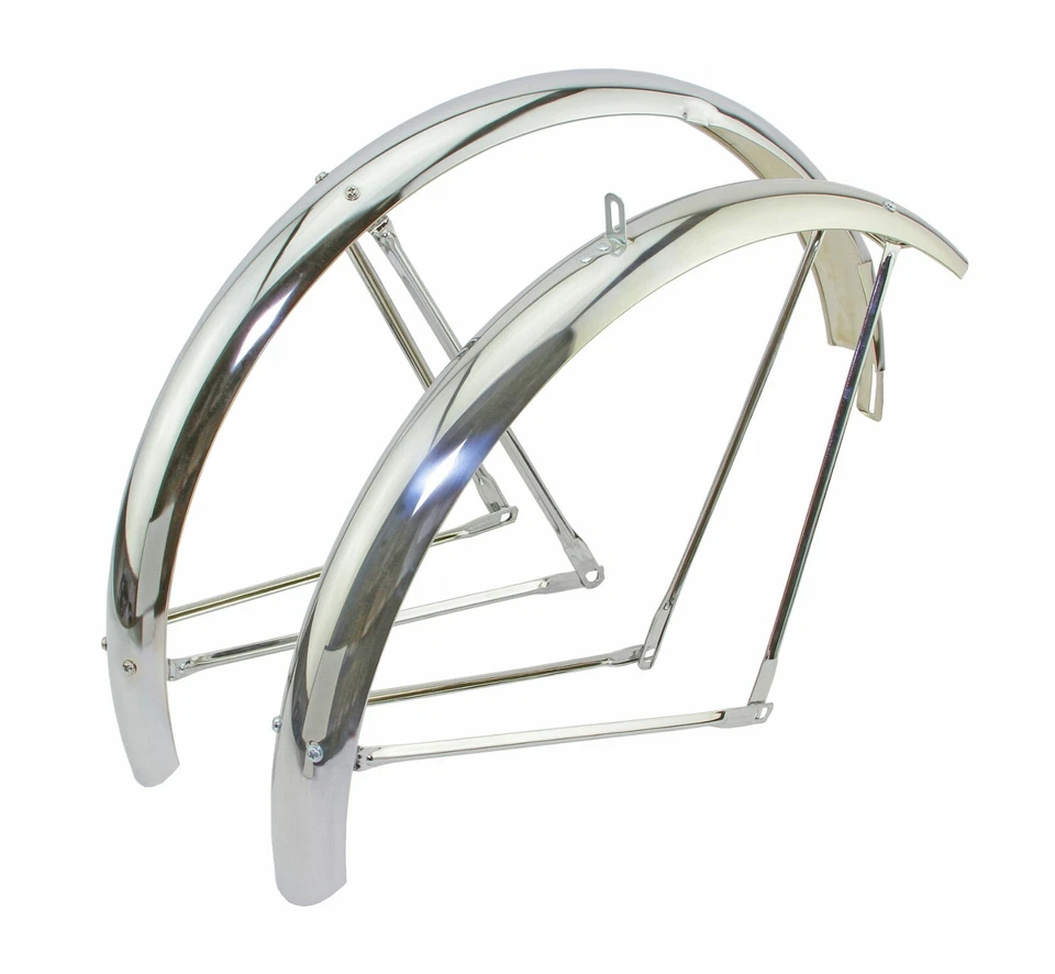 ORIGINAL! 26 CLASSIC STANDARD MIDDLEWEIGHT FENDER SET CHROME. - Image 1 of 1