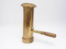 Antique Russian Samovar Parts Brass Chimney w/ Wooden Handle 7
