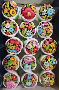 Sewing Machine Pincushion W/Suction Cup With Mary Engelbreit Egg Flowers Fabric - Picture 1 of 4