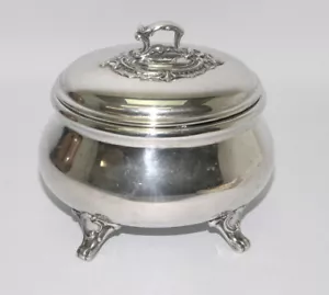 Zuccheriera mezzaluna corona argento 800 interno dorato piedi ad artiglio h. 12,5 cm - Foto 1 di 10