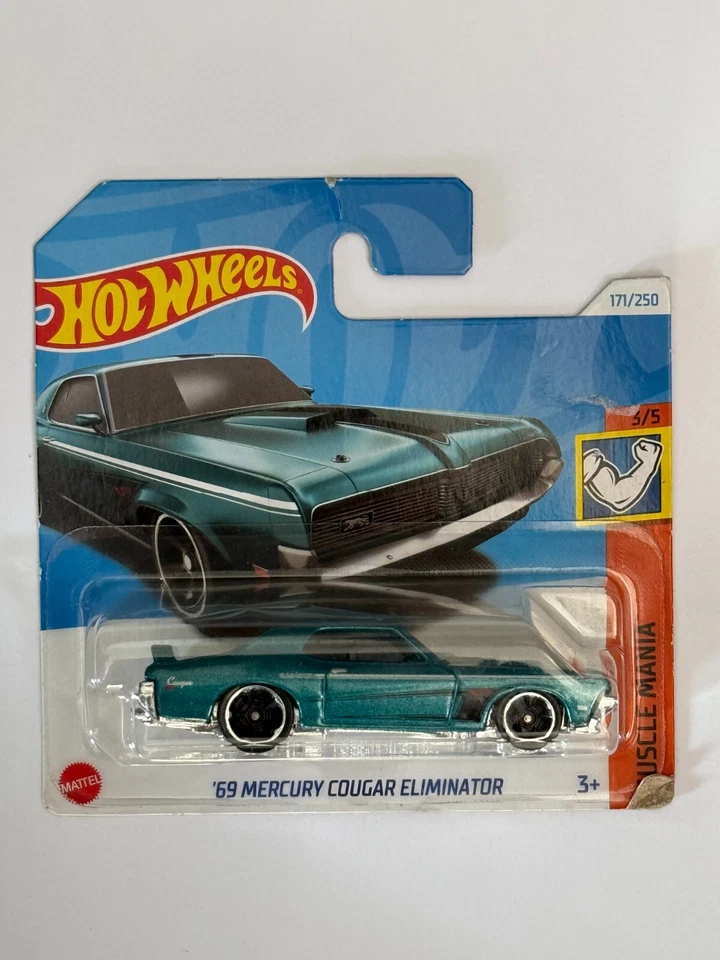 Hot Wheels 69 Mercury Cougar Eliminator 171/250 Modelo V8/1:64 HW Muscle Mania  Foto 1 de 1
