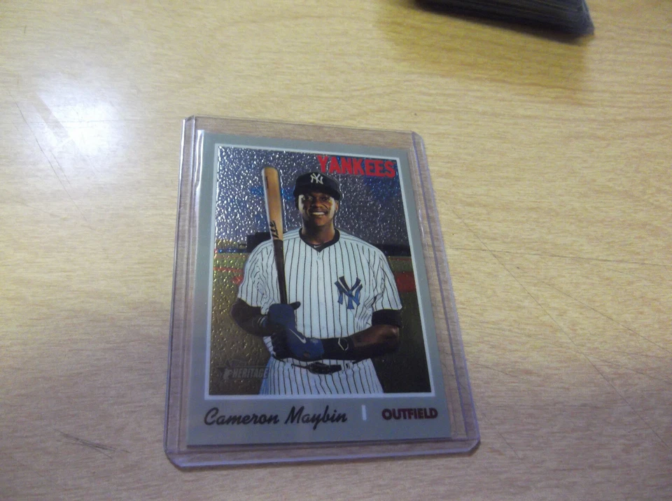 2019 TOPPS HERITAGE HIGH NUMBER #THC710 CAMERON MAYBIN *CHROME* #707/999 MADE - Image 1 of 1