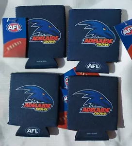 AFL Adelaide Crows 4 x Flat Neoprene Stubby Holders - Picture 1 of 1