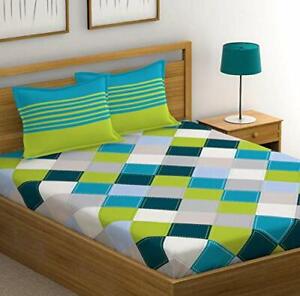 Bedroom Bedding Set Ethnic Flower Design Cotton Bed Sheet Queen Size Pillow Case