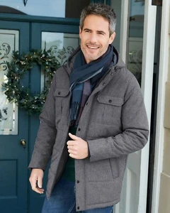 Cotton Traders Showerproof Padded Jacket Slate Grey Size XL - Picture 1 of 5