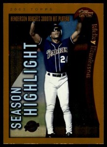 2002 TOPPS #335 RICKEY HENDERSON SAN DIEGO PADRES