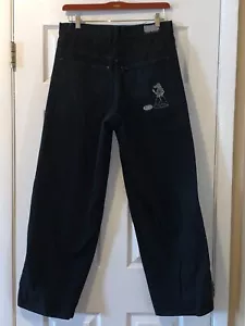 Y2K HI CUTLINE SCHWARZE HERRENJEANS GRÖSSE 34 HERGESTELLT IN DEN USA - Bild 1 von 9