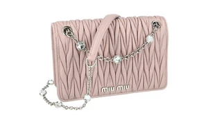 MIU MIU by PRADA MATELASSE CRYSTAL BANDOLERA BOLSO DE MANO 1BP065 - Imagen 1 de 11