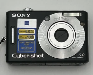 Sony CyberShot DSC-W40 6.0MP W/ 2 Batteries Accessories Case Tested Working EUC - Picture 1 of 18