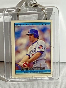 Custom Keychain Ryne Sandberg Chicago Cubs 1.5 x 2in Clear Acrylic - Picture 1 of 2