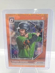 2024 Donruss #15 Colton Cowser Optic Orange Velocity Prizm Baltimore - Picture 1 of 2