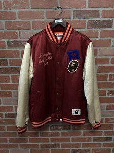 Size 2XL - Vintage Bape Sports Varsity Football A Bathing Ape Jacket Authentic - Picture 1 of 14