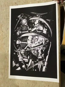 Póster anuncio de motocicleta vintage Vincent Engine B5601 - Imagen 1 de 1