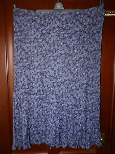 Laura Ashley Long Skirt, Size 16, Navy, Flower Pattern, Fully Lined - Picture 1 of 3